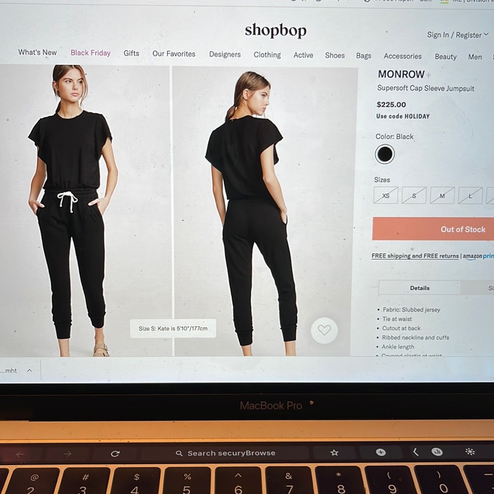 COPY - Monrow CREAM cap sleeve jumpsuit in X-Small